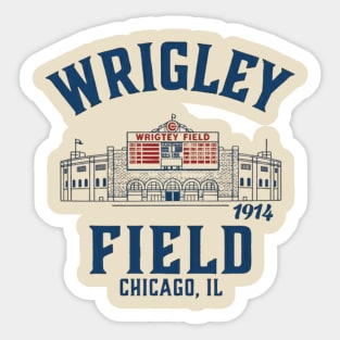Vintage Stadium Chicago Cubs Baseball – Wrigley Field Sticker
